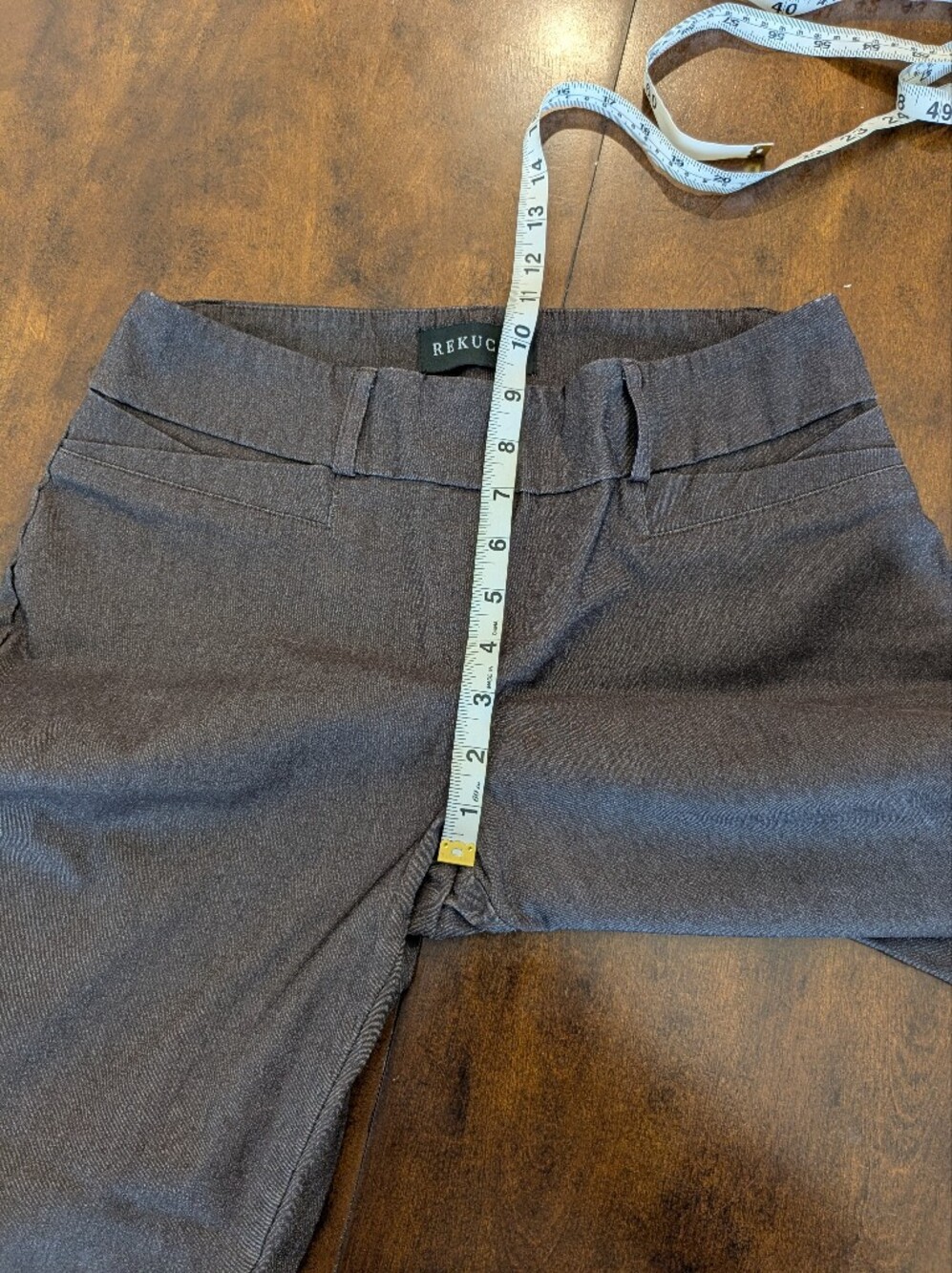 Women’s Burgundy Brown Pull-On Dress Pants - Picture 3 of 7